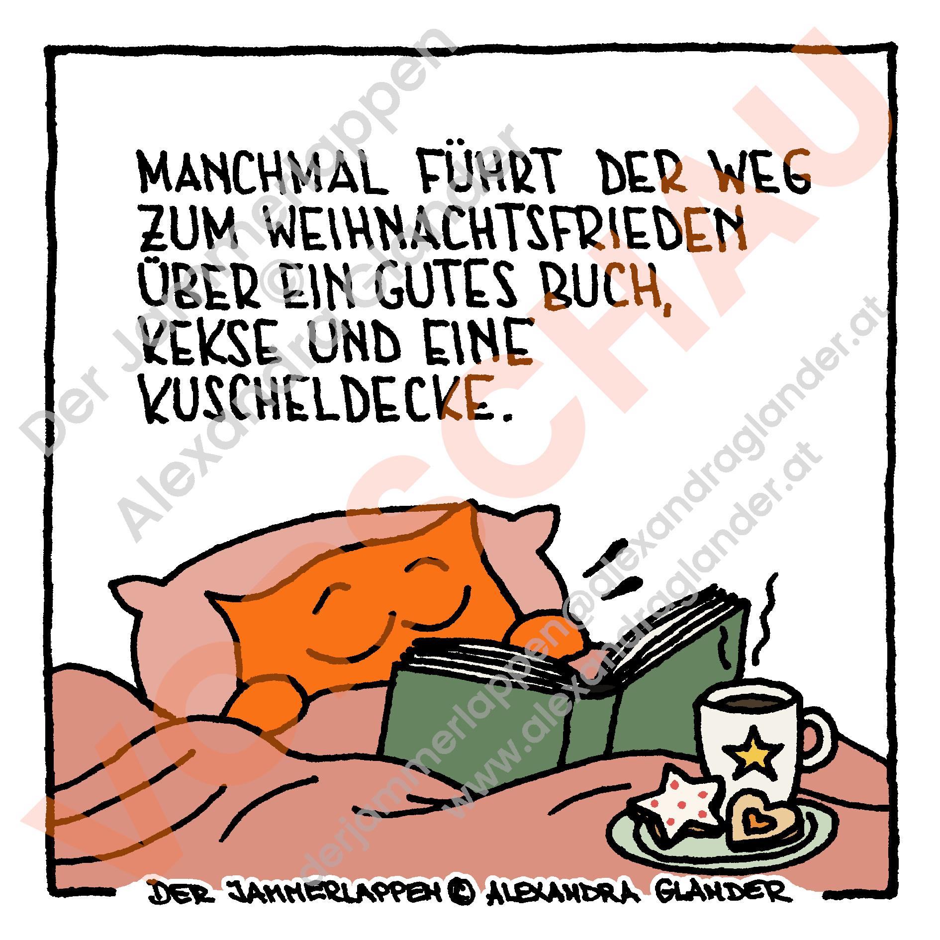 Motiv 18: Buch-Kekse-Kuscheldecke